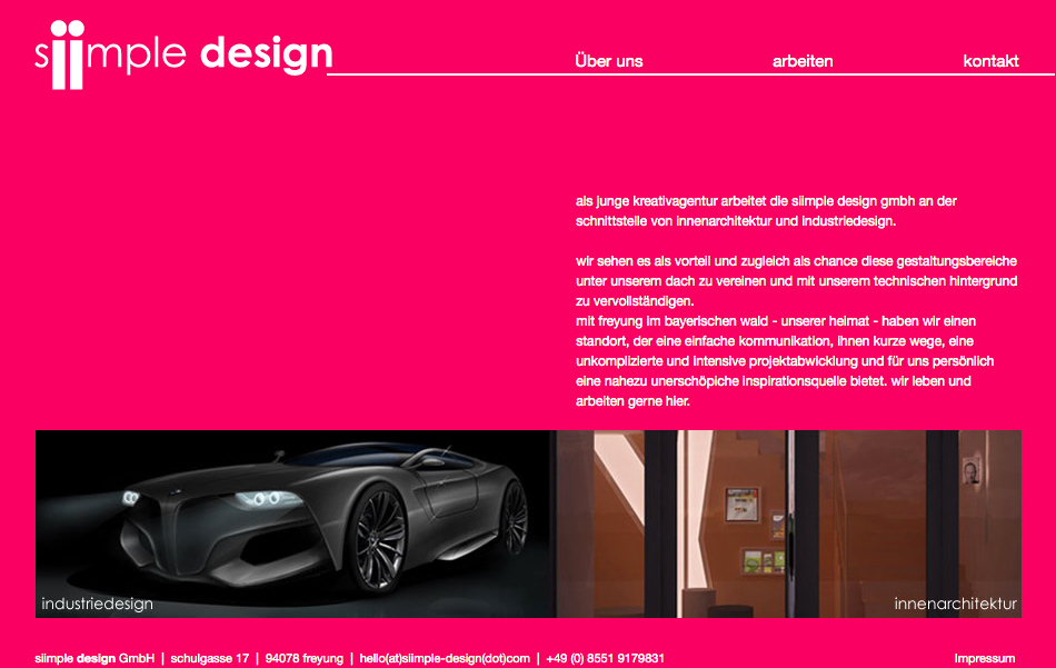 Homepage von siimple design