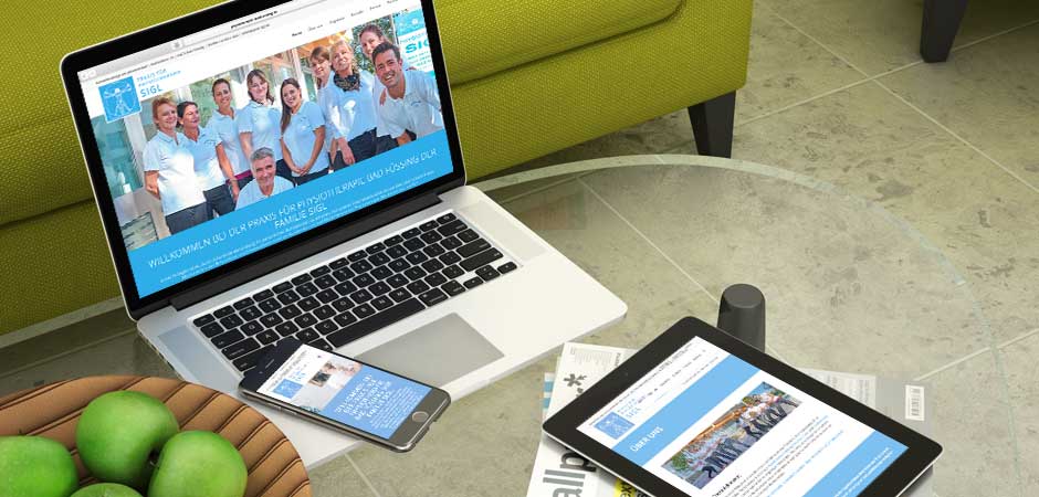 Responsive WordPress Website für die Physiotherapiepraxis Sigl