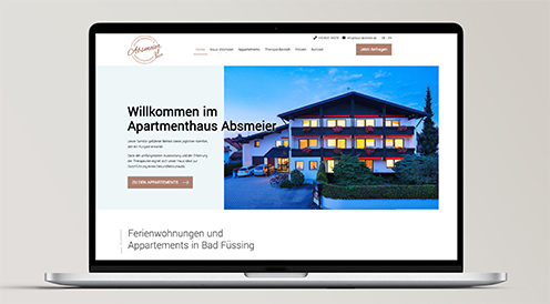 Appartementhaus Absmeier | Responsive TYPO3 Website