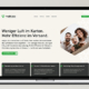 Laptop zeigt eine Website mit Fokus auf effizienten Versand und Verpackung.