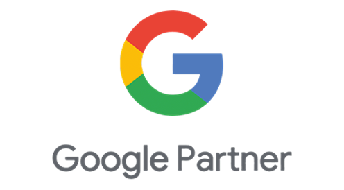 Google Partner Logo mit bunten Buchstaben G und Schriftzug Google-Partner.
