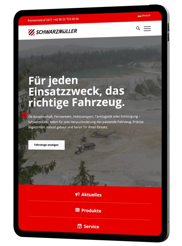 Schwarzmüller GmbH | Responsive TYPO3 Webseite